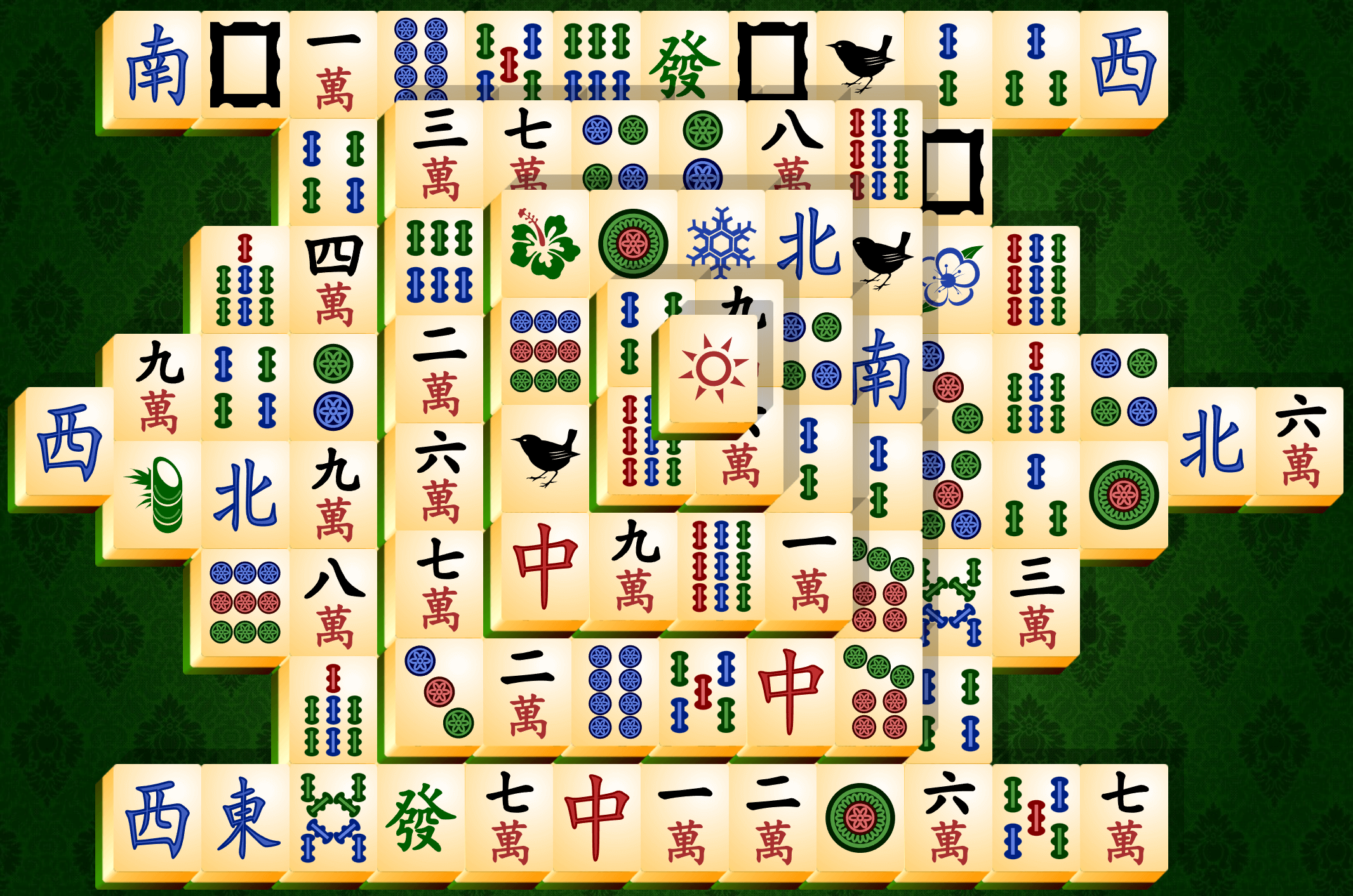 Mahjong Solitario, il layout della Tartaruga